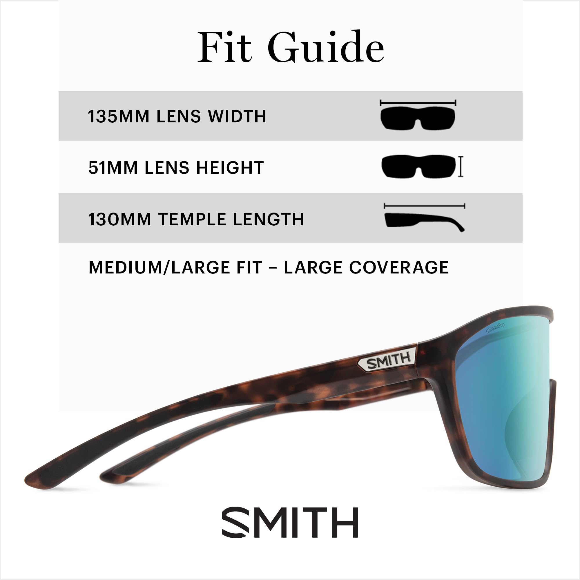 SMITH Boomtown Sunglasses with ChromaPop Shield Lens – Performance Sports Active Sunglasses – for Men & Women - Image 3