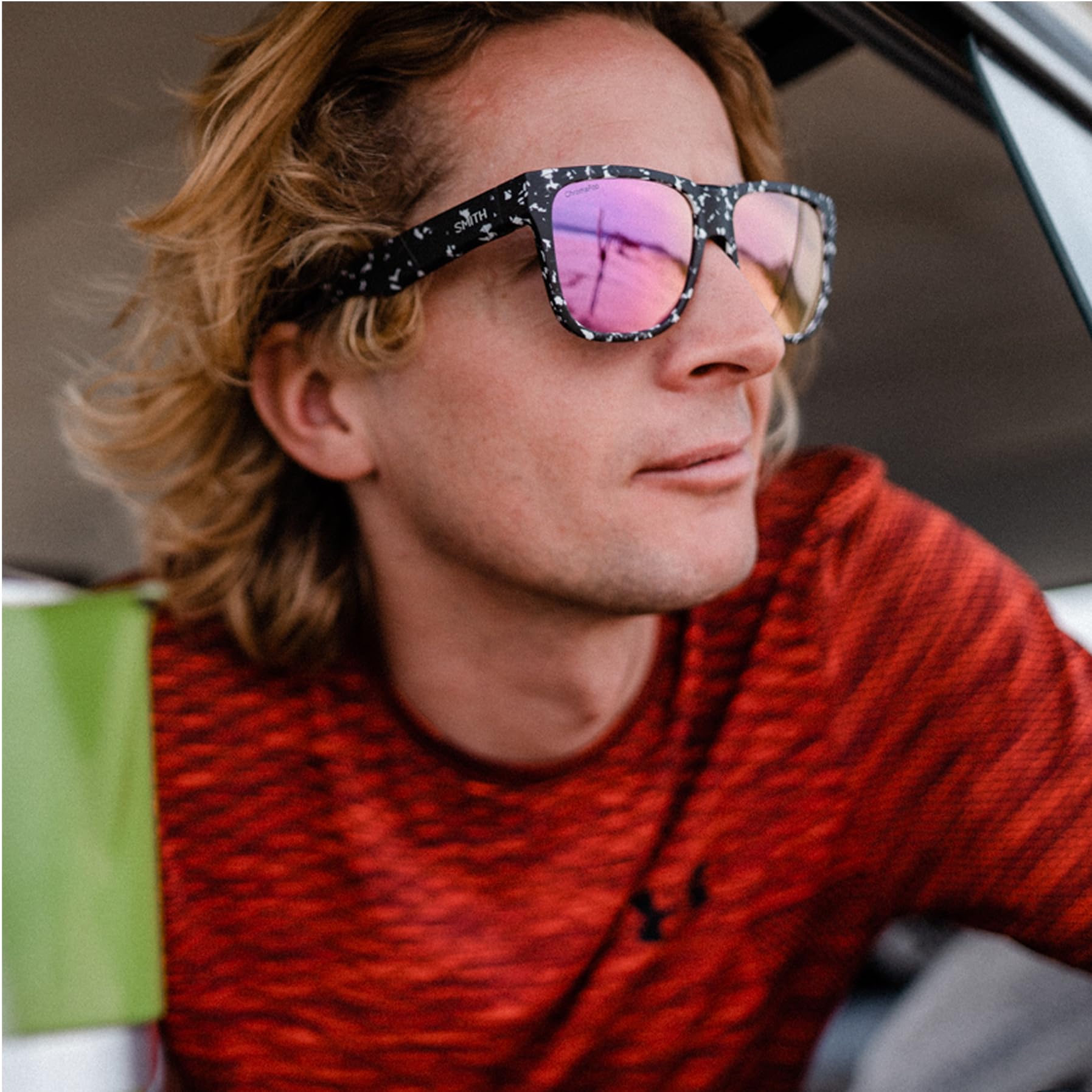 SMITH Lowdown 2 Sunglasses with Chromapop Lenses - Polarized Sunglasses - for Men & Women - Matte Black ChromaPop Glass Polarized Blue Mirror - Image 5